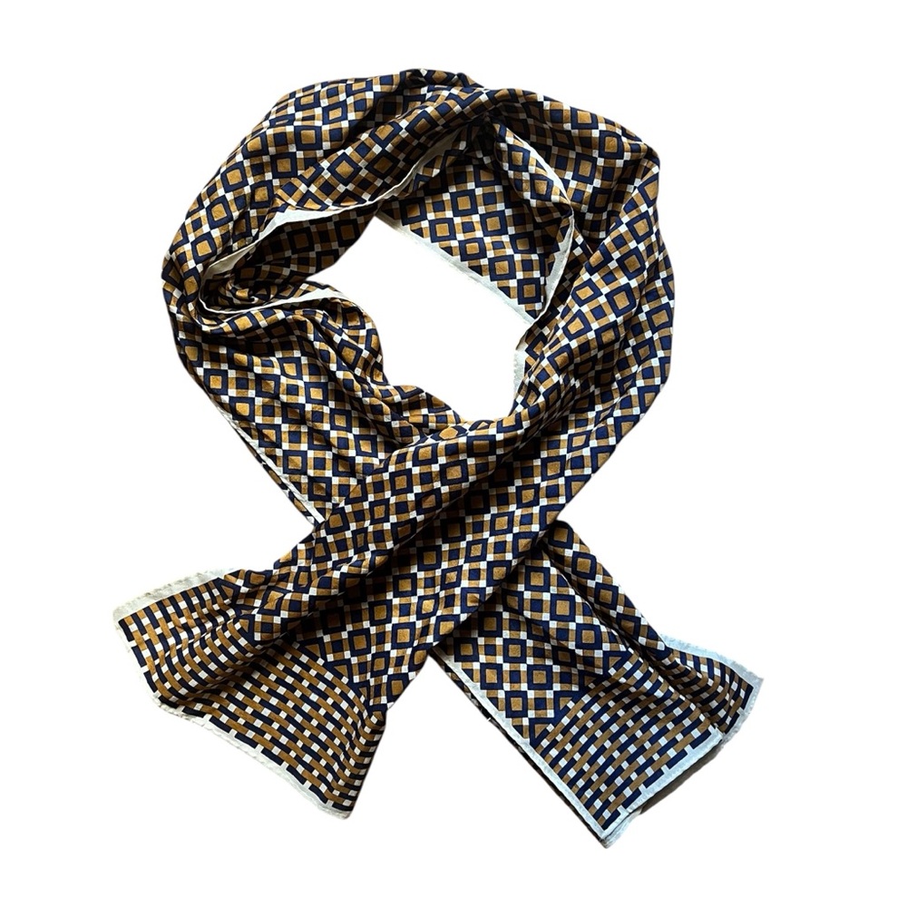 Geometric Pattern Satin Scarf